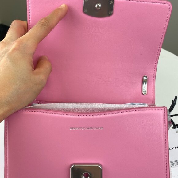 Coach CR521 Mono Bandit Leather Crossbody in Vivid Pink - Picture 7 of 12